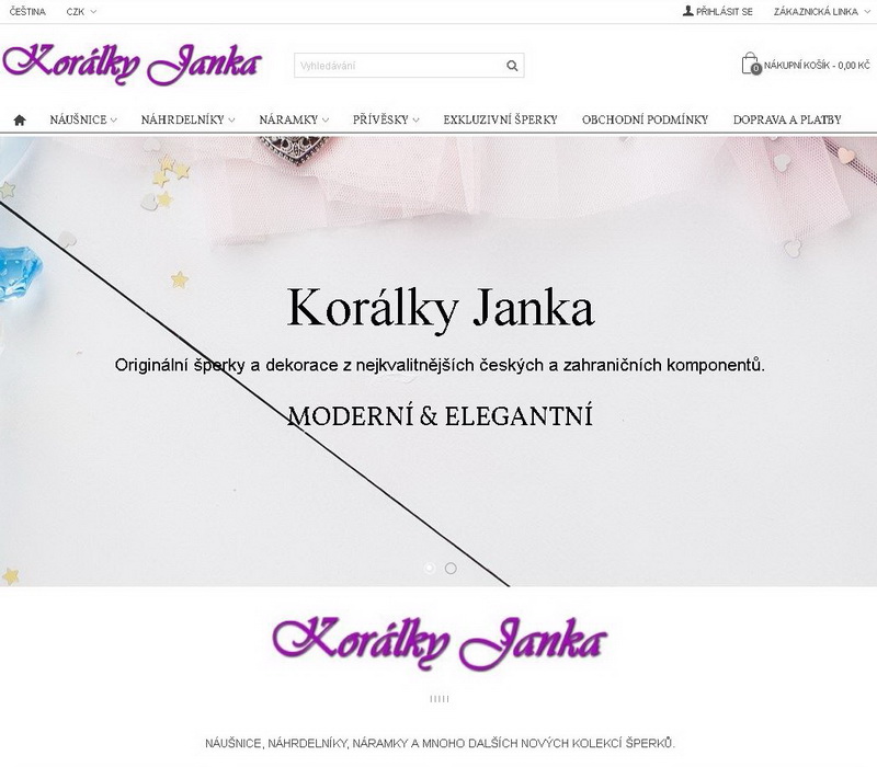Korálky Janka - Originální šperky z broušených korálků, prodej a ruční výroba - DriveSpace.cz